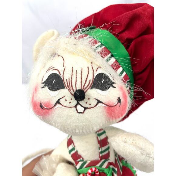 VTG Peppermint Mouse Chef AnnaLee Mobilitee Plush Doll 2005 Holiday Christmas - Picture 6 of 14